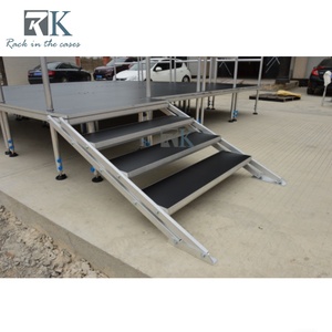 Heavy Duty Stage Modular Stage Aluminum Event Stage <b>Platform</b> with Stairs and Guardrails for Wedding Concert Events - Product Image 4