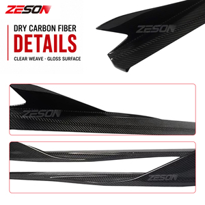 Extensiones de faldones laterales ZESON de fibra de carbono seca estilo TAKD para <span class=keywords><strong>BMW</strong></span> Serie 4 G22 G23 M440i <span class=keywords><strong>430i</strong></span> 420i Coupé 2021+ - Product Image 4