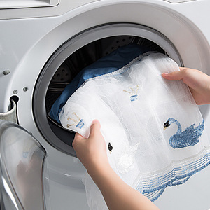 Housse de climatiseur de taille universelle, 92 cm, design cygne bleu en dentelle, installation facile pour les modèles Gree Midea - Product Image 4