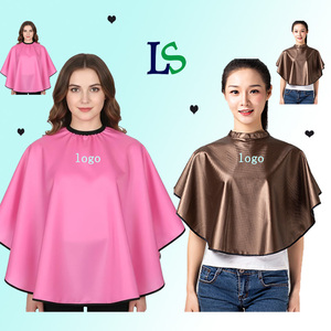 Capa de Peluquería Corta Impermeable con Logotipo Personalizado de Fábrica, para Estilistas, Salones de Belleza, Barberos, Peluqueros, de Poliéster, para Maquillaje, Unisex - Product Image 1