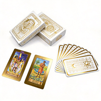 Cartas de Tarot Espirituales Impresas Personalizadas, Baraja de Tarot de Lujo con Bordes Dorados, Cartas de Juego con Libro de Instrucciones