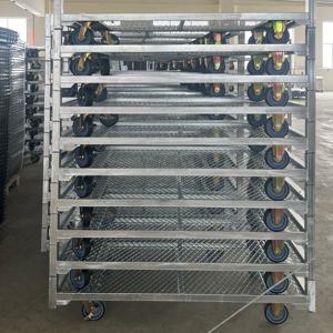 Personalizado Galvanizado Ajustable Almacenamiento Transporte <span class=keywords><strong>Metal</strong></span> Acero Danés Flor Carro holandés - Product Image 5