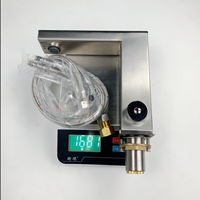 Robinet de salle de bain intelligent à capteur tactile avec affichage numérique LED de la température, noyau de valve en céramique blanche, mitigeur eau chaude et froide