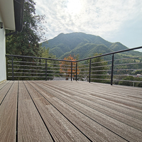 Accessoires de balustrade et main courante en acier inoxydable 304 antirouille avec revêtement PVC pour balcon, terrasse et patio extérieur - Design minimaliste