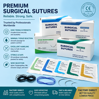 Sutures vétérinaires stériles en polypropylène avec aiguille USP 11-0 à 2, fil chirurgical monofilament à coupe circulaire 3/8 pour cliniques vétérinaires