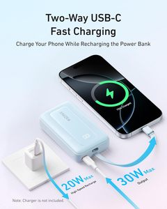 <span class=keywords><strong>Cargador</strong></span> Portátil <span class=keywords><strong>Anker</strong></span> de 10,000mAh y 30W con Batería de Litio-Polímero y Cable USB-C de Entrada/Salida para iPhone 17/16 y Más (Negro) - Product Image 5