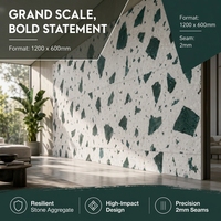 Dalles de terrazzo en pierre artificielle de grande taille, couleur personnalisée, résistantes à l'usure, pour revêtements de sol modernes d'hôtels et villas