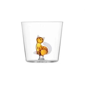 Gobelet en <span class=keywords><strong>verre</strong></span> borosilicate personnalisé résistant à la chaleur avec <span class=keywords><strong>verre</strong></span> 3D fait à la main chat animaux Figurine - Product Image 5