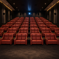 Sofá doble moderno de tela para cine, con relleno de espuma viscoelástica, mueble de lujo para cine en casa, hotel o restaurante.