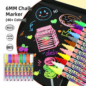 OEM 6mm 12 Farben Liquid Chalk Marker Pen Set für Glas Ungiftige Fenster marker Schreiben reibungslos bunte flüssige Kreide stifte - Product Image 6