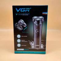 Rasoir électrique rechargeable VGR V-319 pour homme, rasoir à double lame, tondeuse à barbe