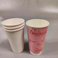 Gobelet en papier double couche biodégradable et écologique, personnalisable, de qualité alimentaire, pour thé au lait, café, boissons chaudes, anti-fuite