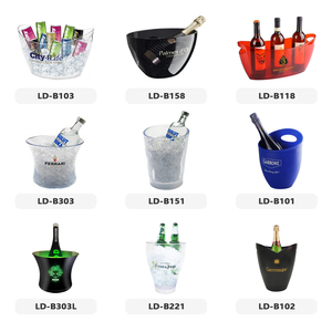 Led Acrylic xô lớn với tay cầm PJ chiếu sáng Xô đá dẫn Cooler <span class=keywords><strong>Absolut</strong></span> <span class=keywords><strong>Vodka</strong></span> dẫn xô cho hộp đêm - Product Image 5