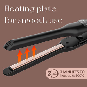 Mini fer à friser et lisseur de cheveux, température réglable à 5 vitesses, 120-200C, pour cheveux secs, avec fonction d'arrêt automatique - Product Image 4