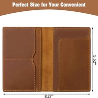 Dompet Kulit Sapi Asli Berkualitas Tinggi, Penutup Paspor, Aksesoris Perjalanan, Logo Custom, Organizer Dokumen Paspor