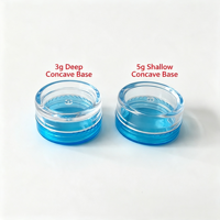 Pot en plastique PS vide pour crème cosmétique, 3ml 5ml, avec logo personnalisé, pot à paillettes, mini pot, échantillon gratuit en gros