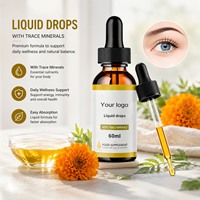 Complément liquide pour les yeux à l'extrait de souci et à la lutéine, marque privée, avec oligo-éléments pour le soulagement des yeux secs