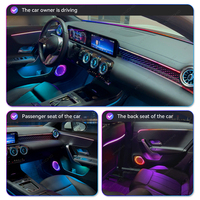 Kit d'éclairage ambiant LED pour voiture KYNCHO pour Benz Classe A W177, 64 couleurs RGB, contrôle par application Bluetooth, éclairage intérieur automatique Symphony