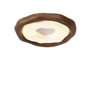 Lampe de plafond LED à spectre complet pour dropshipping Shopify, style Wabi Sabi simple, grain de noyer, protection oculaire, pour chambre à coucher et petit salon - Product Image 1