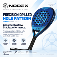 Raquette de padel de haute qualité, forme hybride entièrement en carbone, système anti-vibrations professionnel, dernière technologie NXT VG Pro Blue.