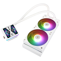 Refroidisseur de processeur liquide Thermalright Grand Vision 240 ARGB BLANC avec écran LCD IPS de 2,4 pouces, deux ventilateurs de 2150 tr/min pour LGA1700 AM5