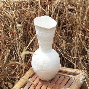 Merlin Living Artstone cueva piedra cerámica blanca elegante jarrón Flor al aire libre jarrón decoración Chaozhou fábrica de cerámica al por mayor - Product Image 6