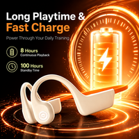 Untuk Headset Olahraga Neckband 6.0 dengan Kontrol Tombol Indikator Baterai LED Pengisian Daya Tipe-C Tahan Air IPX-6