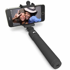 Di lusso Allungabile Pieghevole Wired Selfi Auto Selfie Stick Monopiede Per Samsung per il iphone Selfies Selfiepod