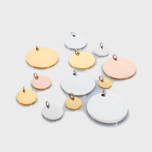 Acciaio inossidabile che timbra gli spazi vuoti del collare del <span class=keywords><strong>cane</strong></span> Id le etichette di nome del ciondolo del metallo rotonde pendenti gioielli per l'incisione - Product Image 1