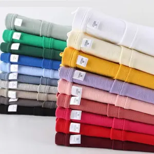 Wholesale Custom Your Brand Logo Printing Blank Men Luxury T Shirt Plain Classic Tshirt 220g