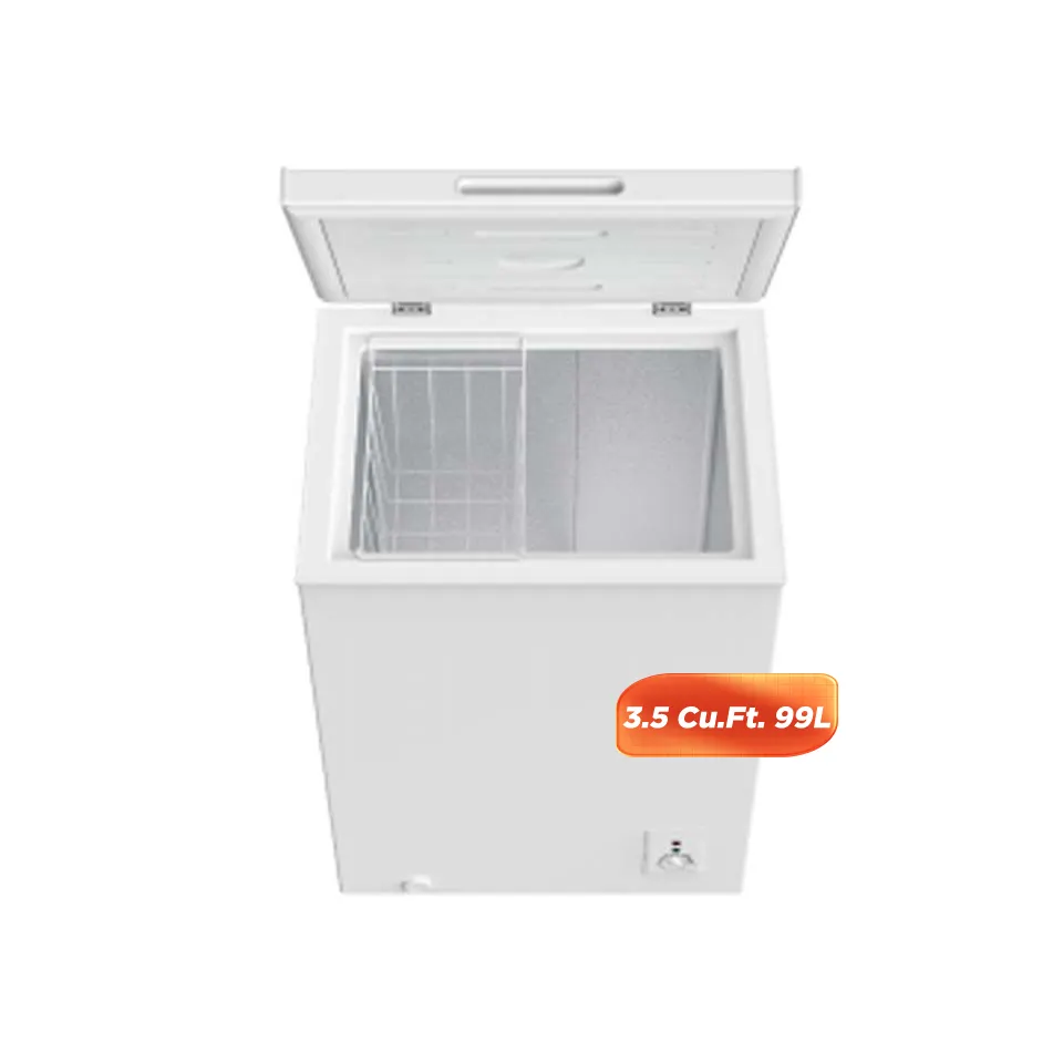 Nhà máy nóng bán mô hình 100 lít dẫn chiếu sáng bên trong freestanding ngực tủ đông