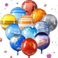 Ballon géant 4D en forme de fraise, décorations en aluminium mignonnes, fruits rouges, fournitures pour fête de premier anniversaire, cadeau, ensemble ballon de basket, ballon de football, planète