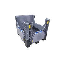 Transport de couleur personnalisée caisse pliable gestion des déchets bac en vrac en plastique 100% conteneurs en vrac en plastique recyclables
