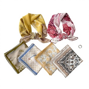 Nouveau design 2026 – Foulard carré en soie de mûrier 100 % personnalisé avec logo, vente en gros - Product Image 4