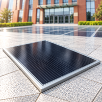 Dalles solaires photovoltaïques PERC polycristallines directes usine, conception personnalisée BIPV, production d'énergie renouvelable, revêtement de sol commercial extérieur