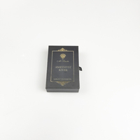 Emballage de luxe, logo en feuille d'or, boîte rigide noire, flacon à bille à huile de 3 ml, 6 ml, 12 ml, boîte coulissante