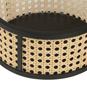 Lot de 2 boîtes de rangement rondes <span class=keywords><strong>en</strong></span> <span class=keywords><strong>rotin</strong></span>, boîtes de rangement décoratives <span class=keywords><strong>avec</strong></span> <span class=keywords><strong>couvercle</strong></span> - Product Image 4