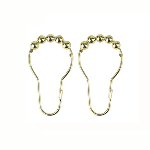 Set di 12 nichel 304 in acciaio inox bagno doccia <span class=keywords><strong>tenda</strong></span> anello gancio <span class=keywords><strong>con</strong></span> le sfere del rullo - Product Image 5