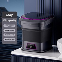 Mini petite machine à laver en plastique entièrement automatique transfrontalière essoreuse pliable pour chaussettes sous-vêtements pour dortoir usage domestique