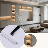 Éclairage LED encastré pour armoire avec diffuseur en plastique noir/blanc 12V DC dimmable pour vitrine YB1015-0