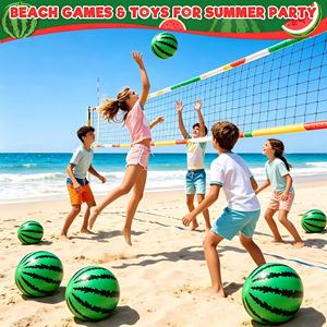 Pelota de Playa Inflable de PVC con Diseño de Sandía, Mini Juguete para Piscina, Decoración para Fiestas de Verano con Temática de Frutas, Flotadores para Niños - Product Image 3