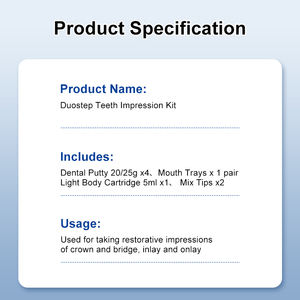 Kit per Impronte Dentali in Silicone Leggero a Due Fasi 5ml con Logo Personalizzato Smile Find - Product Image 5