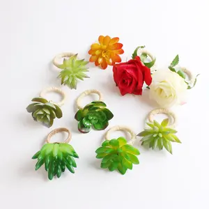 Bringing Nature Indoors: Succulent Napkin Rings And Holders In Rustic Style