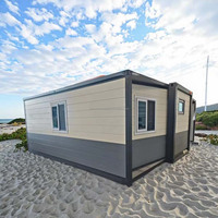 Villa modulaire extensible à double aile de 40 pieds en conteneur pour la vie de famille