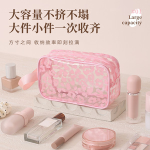 Speed And Constancy Transparent Cosmetic <b>Storage</b> <b>Bag</b> Multi Size Portable Toiletry <b>Bag</b> For Travel Daily Use - Product Image 2