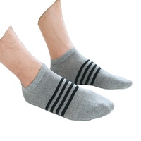 Vente en gros de chaussettes d'été en coton pour hommes, respirantes, antibactériennes, antidérapantes, à tube court, maille fine, logo jetable, printemps
