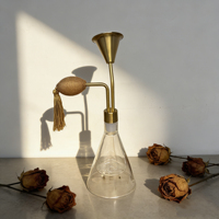 Bouteilles en verre transparentes personnalisées OEM avec logo, double paroi en laiton, pour parfum, huile essentielle, café, test, 80 ml