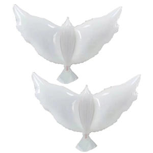 Globos inflables de helio para decoración de bodas, globos de aluminio de paloma de la paz blanca para el Día de San Valentín, venta al por mayor - Product Image 1