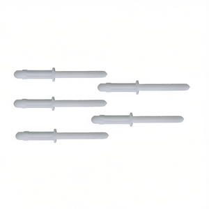 Vis de fixation, 5 pièces, chevilles murales en plastique blanc pour crochets et rails - Product Image 3