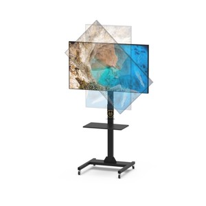 รถเข็นโทรทัศน์เคลื่อนที่โลหะและเหล็กพร้อมเมาท์สำหรับทีวี LCD 32-75นิ้ว - Product Image 3